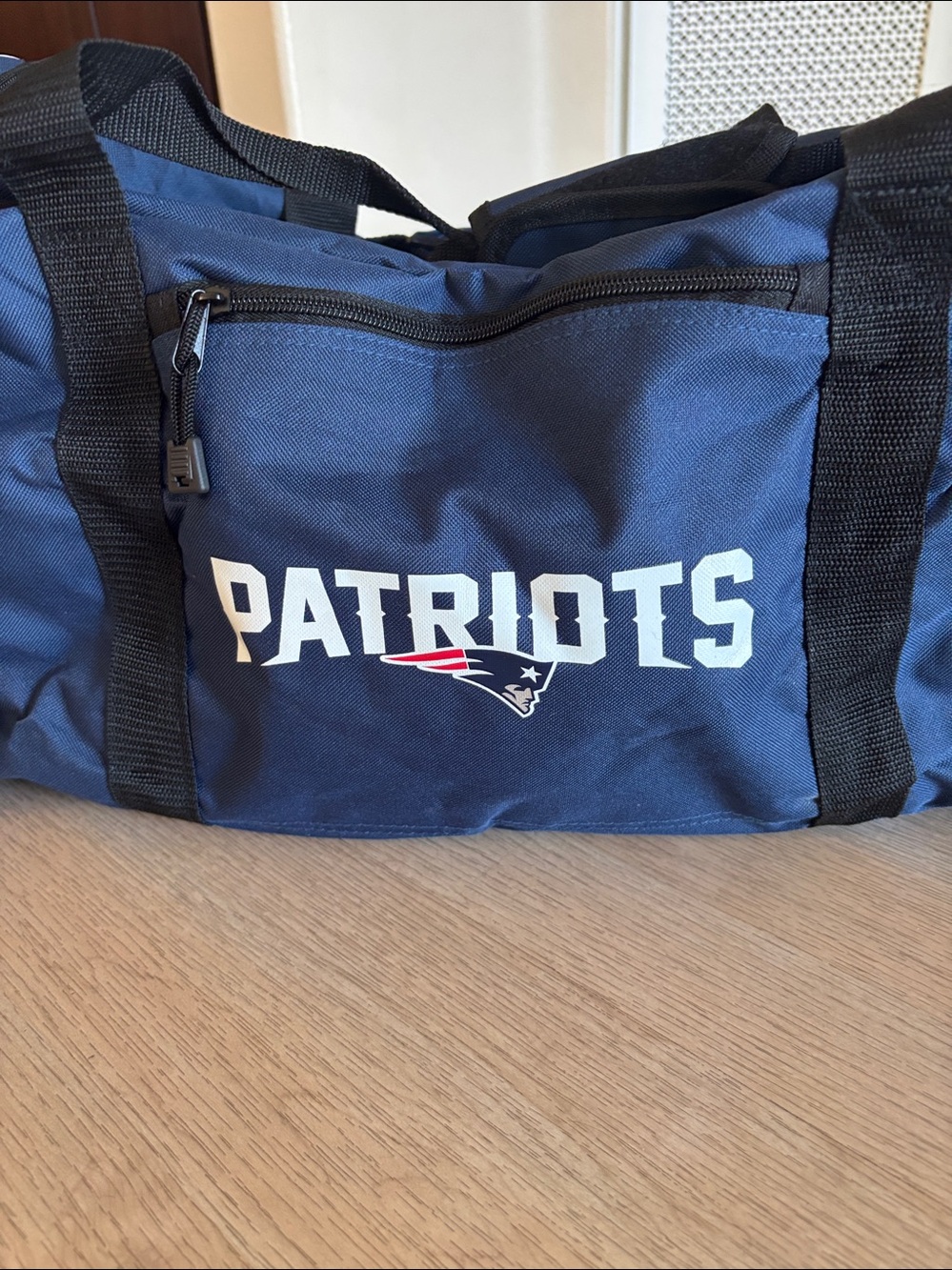 New England Patriots Navy Team Duffle Bag